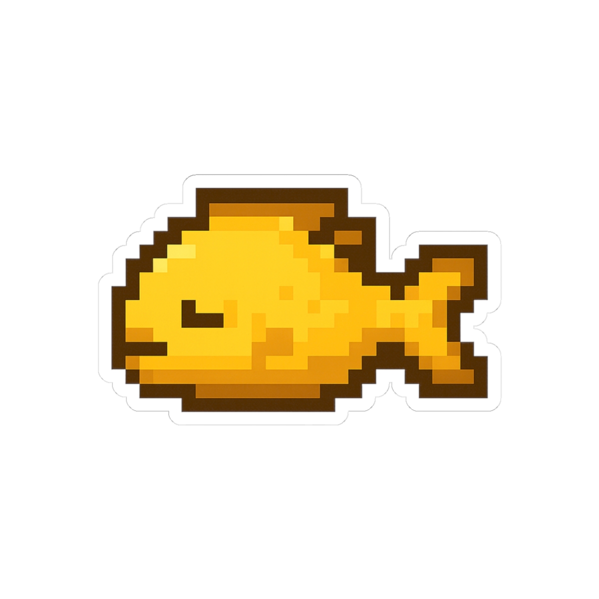 Sleepy Terraria Fish Sticker | Cute Vinyl Decal