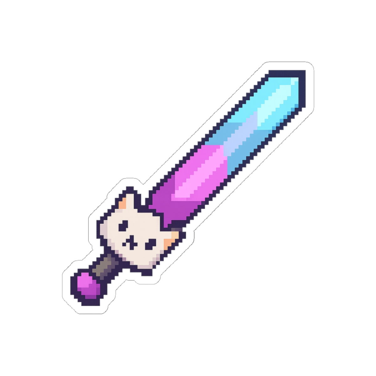 Terraria Meowmere Sword Sticker | Cute Cat Blade Vinyl Decal