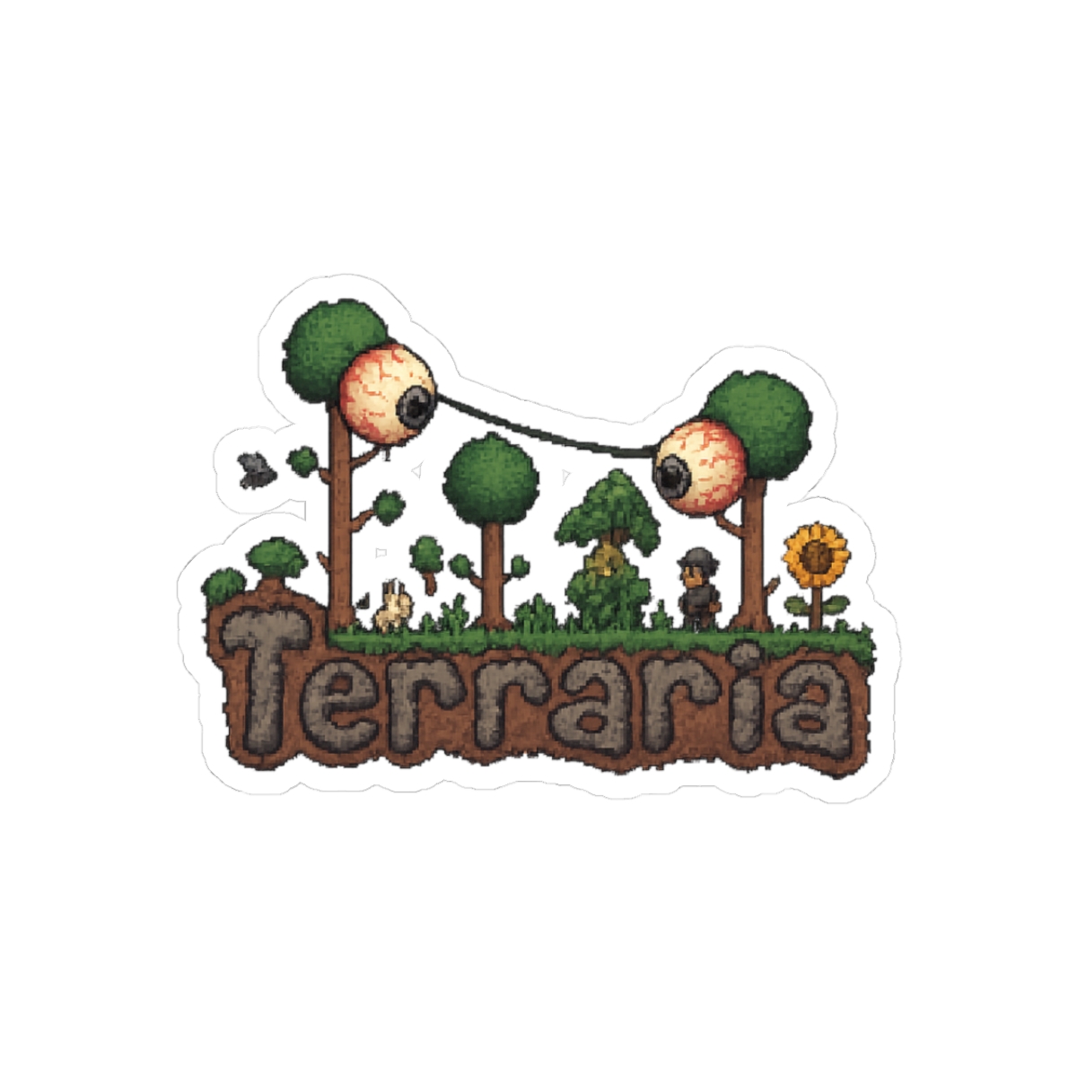 Funny Terraria Christmas Sticker | Humorous Vinyl Decal