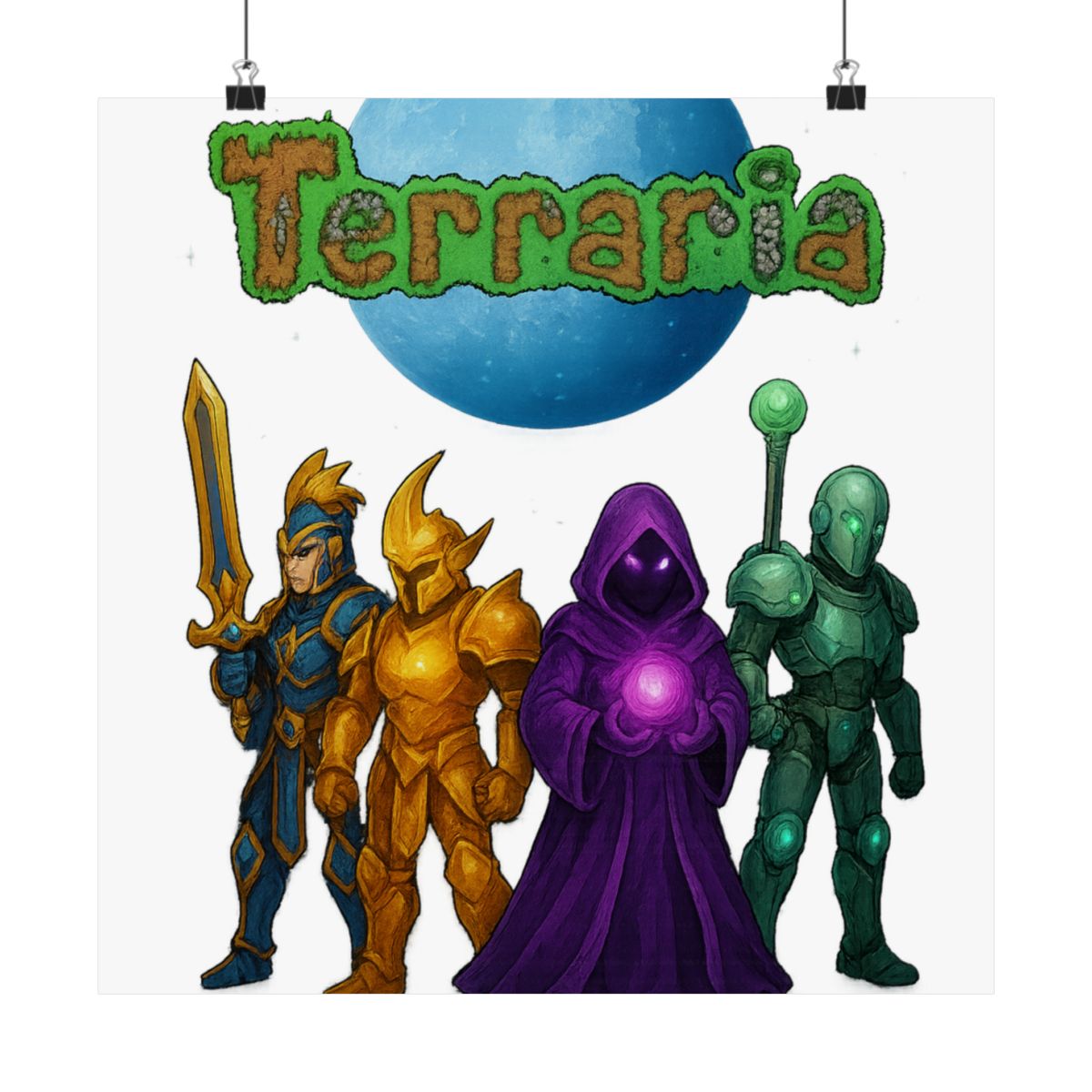 Terraria Day Gifts Christmas Pixel Art Poster