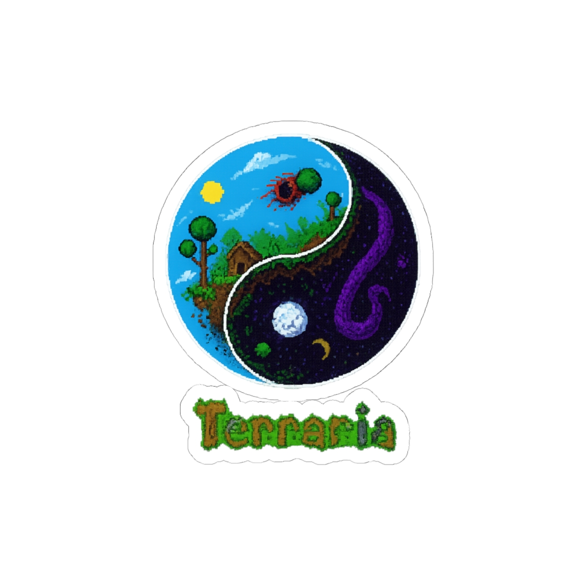 Terraria Night and Day Cycle Gamer T-Shirt