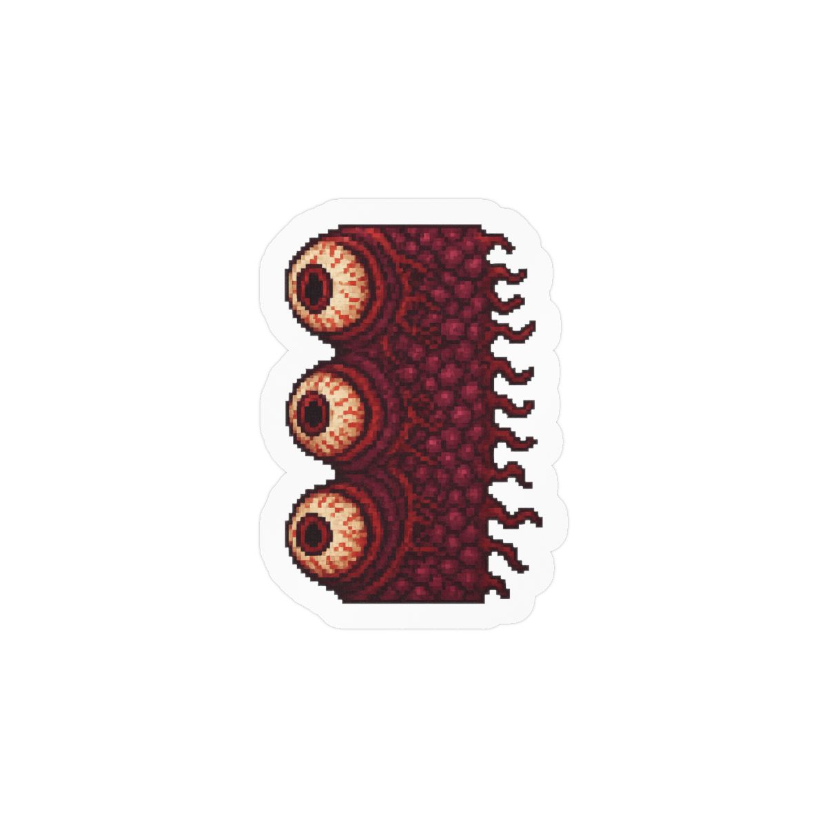 Wall of Flesh Demon Boss | Terraria Sticker, Pixel Gaming Decal, Gamer Vinyl