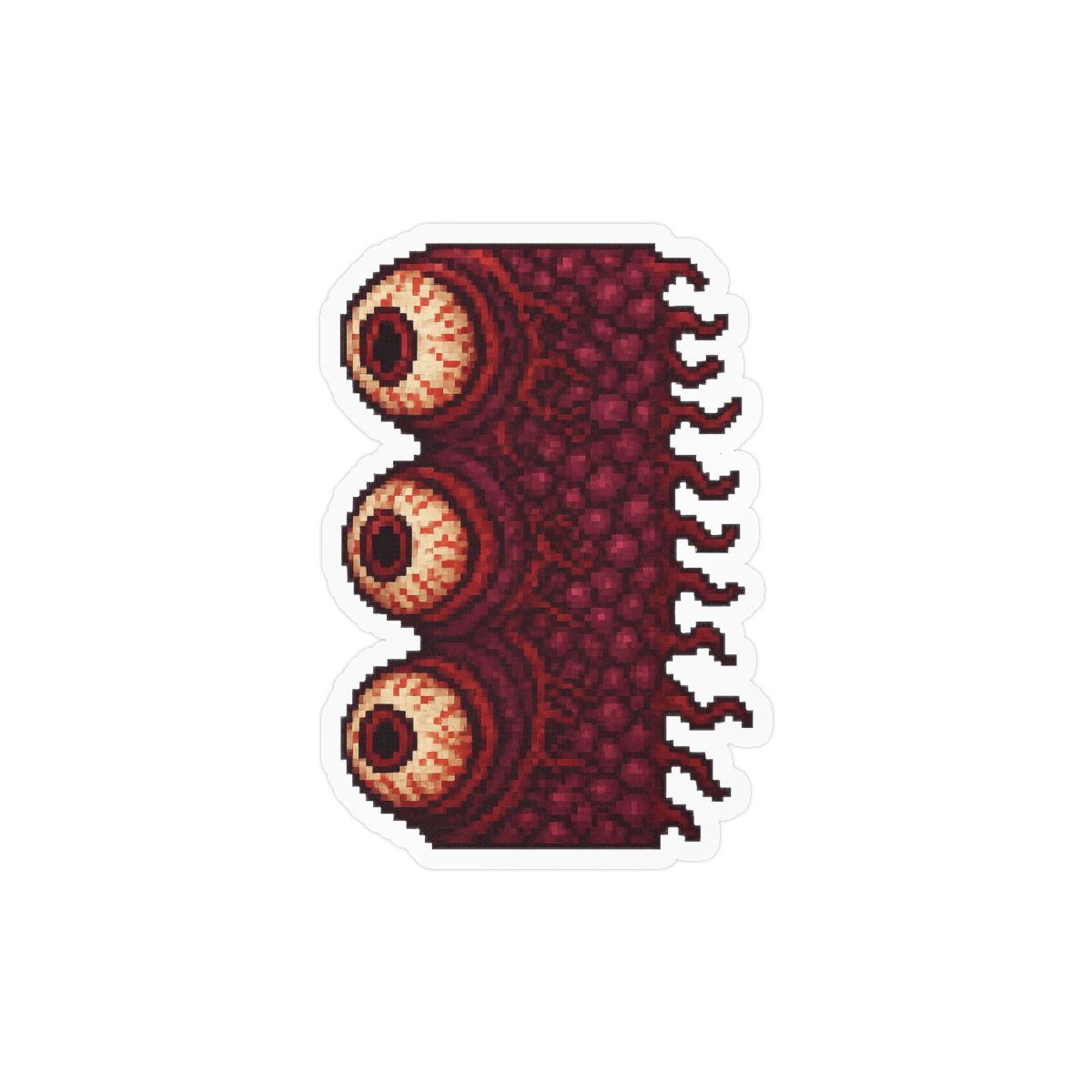 Wall of Flesh Demon Boss | Terraria Sticker, Pixel Gaming Decal, Gamer Vinyl — official Terraria Stickers