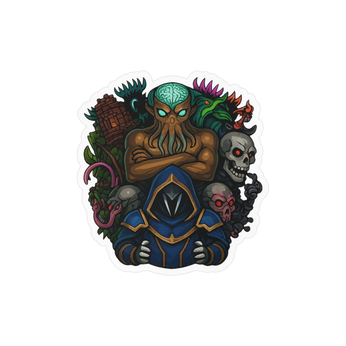 Hardmode Boss Rush Chaos | Terraria Sticker, Gamer Decal, Boss Fight Gift